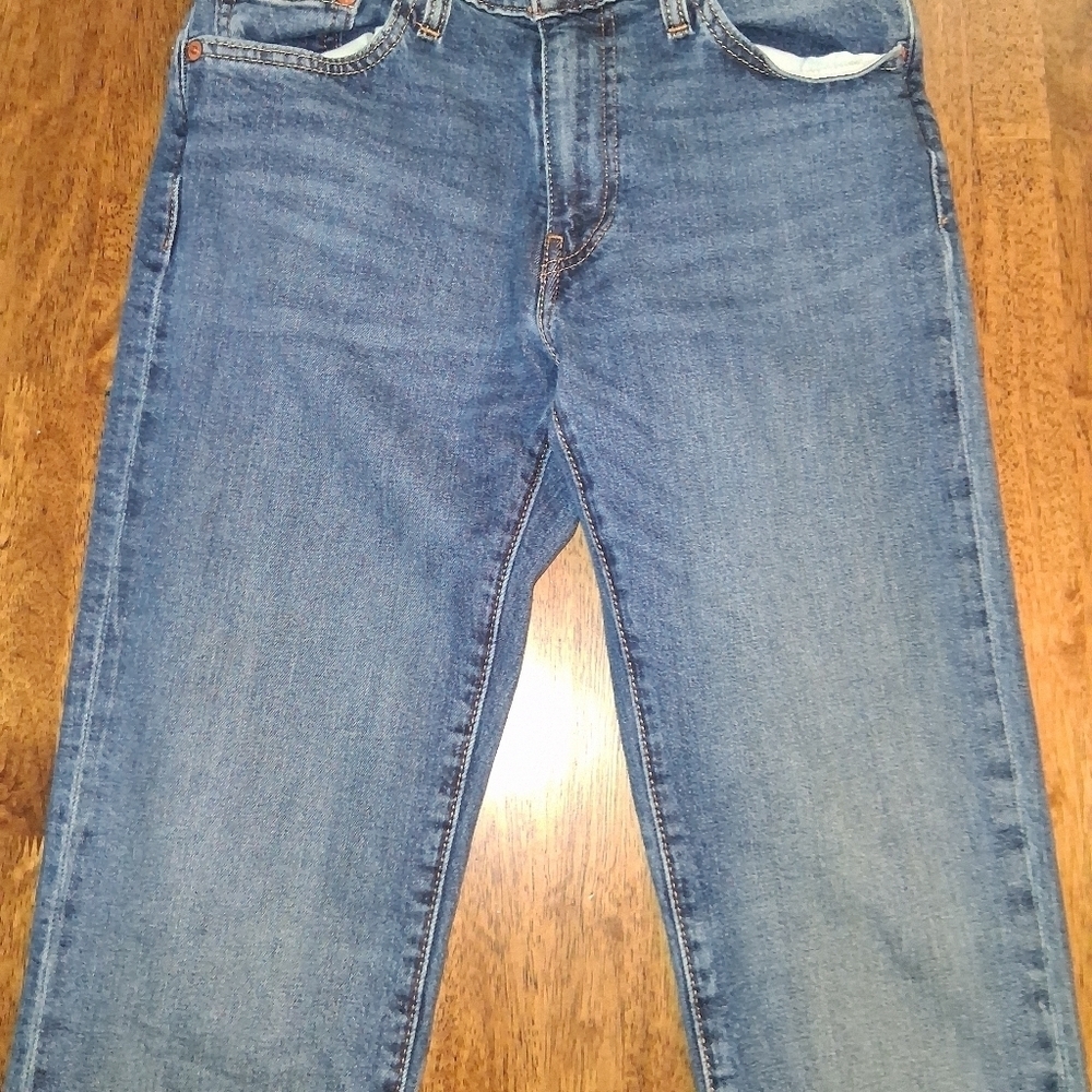 Levi’s Premium 511 Big E Leather Patch Men’s Blue Jeans 30x34 - Picture 3 of 7